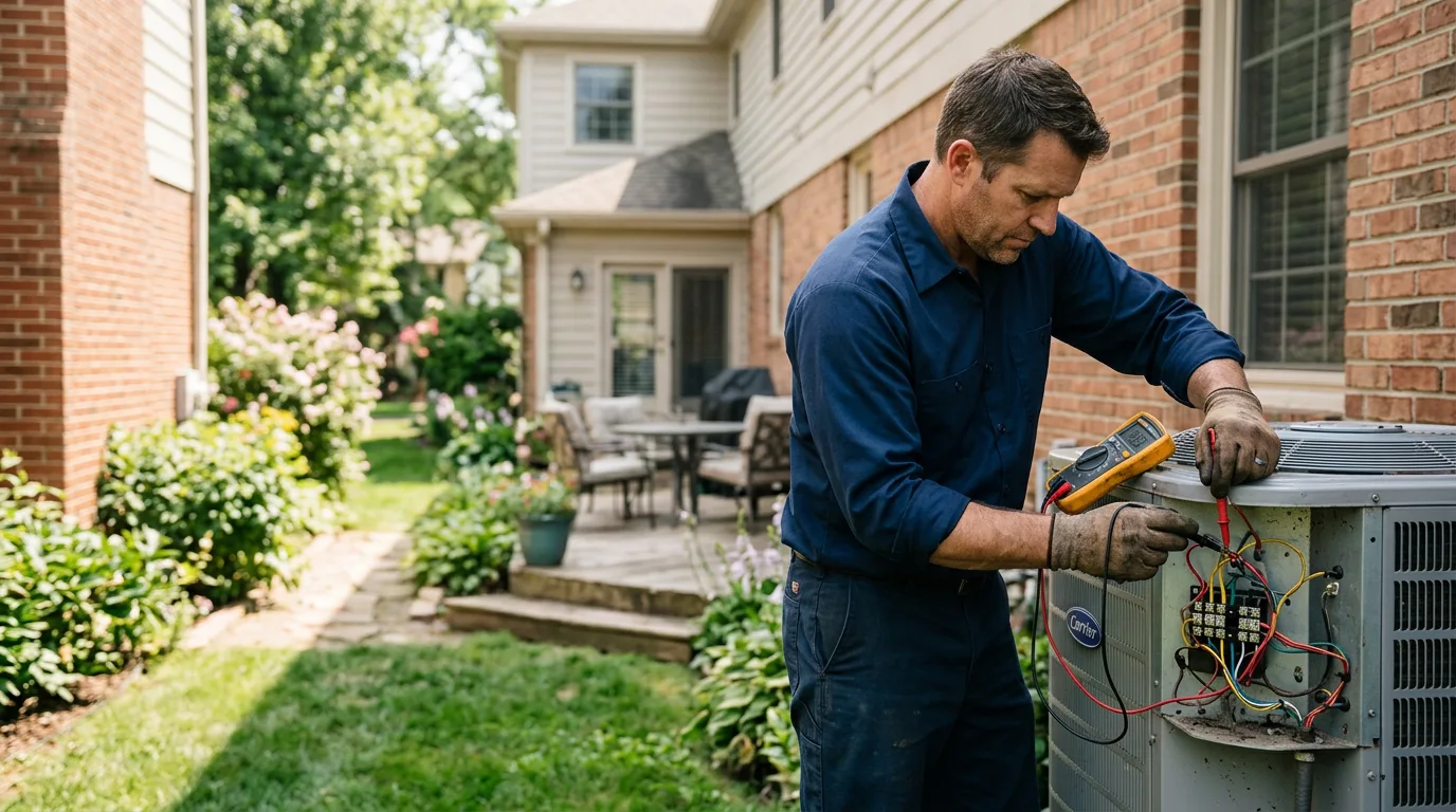 HVAC technician working near Sheboygan Falls, WI